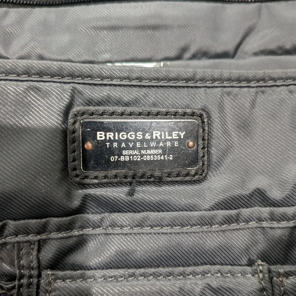 Briggs Riley Black Nylon Briefcase Laptop Bag Business‎ Travel Messenger